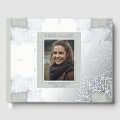 Silver Cream Real Foil Funeral Gästebuch (Vorderseite)