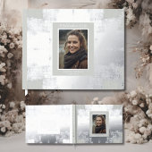 Silver Cream Real Foil Funeral Gästebuch