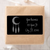 Silver Crescent Moon Feathers Thunder_Cove (Insitu)