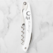 Silver Crescent Moon Feathers Thunder_Cove Kellnermesser (Vorderseite)