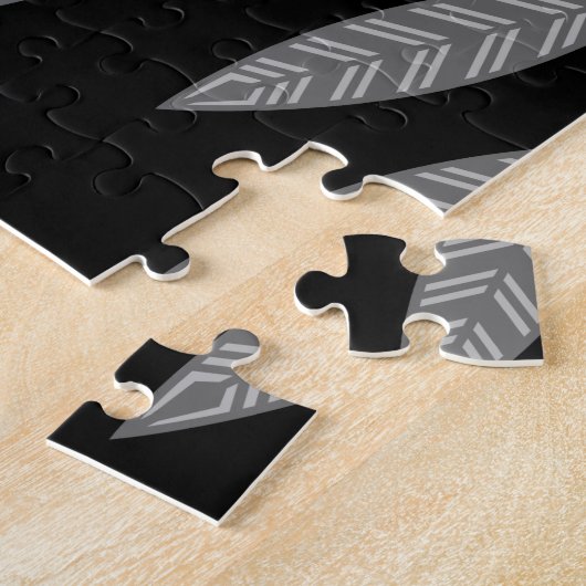 Silver Crescent Moon Feathers Thunder_Cove Puzzle (Seite)