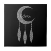 Silver Crescent Moon Federn Thunder_Cove Fliese (Vorderseite)