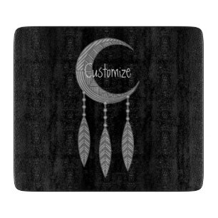 Silver Crescent Moon Federn Thunder_Cove Schneidebrett