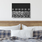 Silver Crocodile Textur Leinwanddruck (Insitu (Schlafzimmer))