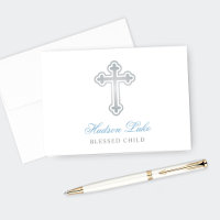 Silver Cross Baby Boy Taufe Blau Personalisiert