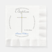 Silver Cross Boy Taufe Blau Serviette (Vorderseite)