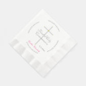 Silver Cross First Heilige Kommune Rosa Name Serviette (Ecke)