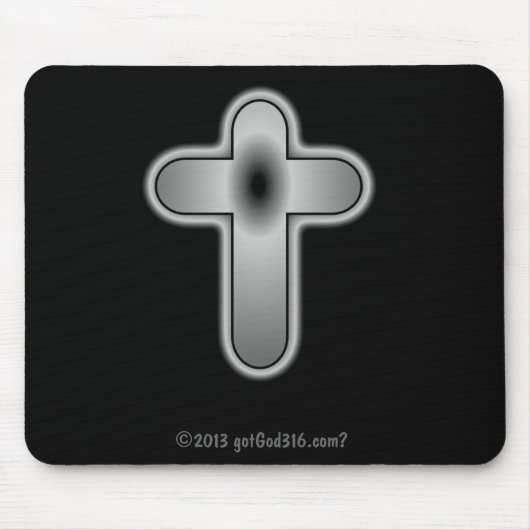 Silver Cross gotGod316.com? Mousepad (Vorne)