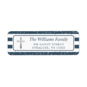 Silver Cross Navy Blue Stripes Rücksendeadresse La (Vorne)