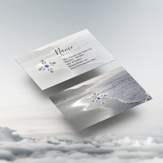 Silver Cross und Gem Business Card Visitenkarte