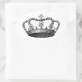 Silver Crown-Geschenkartikel, die Sie personalisie Ovaler Aufkleber (Tasche)
