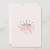Silver Crown Princess Blush Floral Baby Showroom I Einladung (Rückseite)