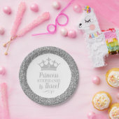 Silver Crown Tiara Gold Princess Birthday Pappteller (Party)