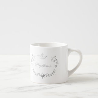 Silver Crown Wappen Personalisiert Espressotasse