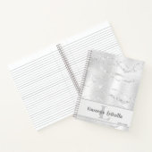 Silver Crystal Agate Gem Geode Glitzer Notizblock (Innenseite)