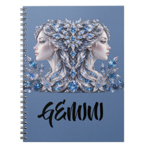 Silver Crystal Gemini Luxury Collection Notizblock