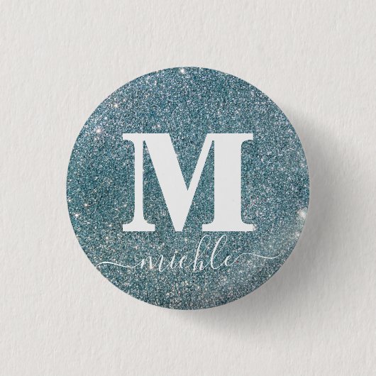 Silver Crystal Individuelle Name Gift Button (Vorderseite)