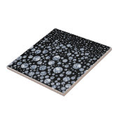 Silver Crystal Metallic Black Fliese (Seite)