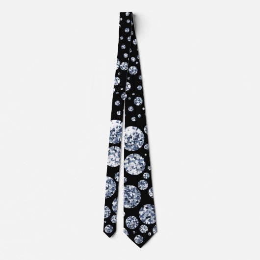 Silver Crystal Metallic Black Krawatte (Rückseite)