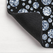 Silver Crystal Metallic Black Mousepad (Ecke)