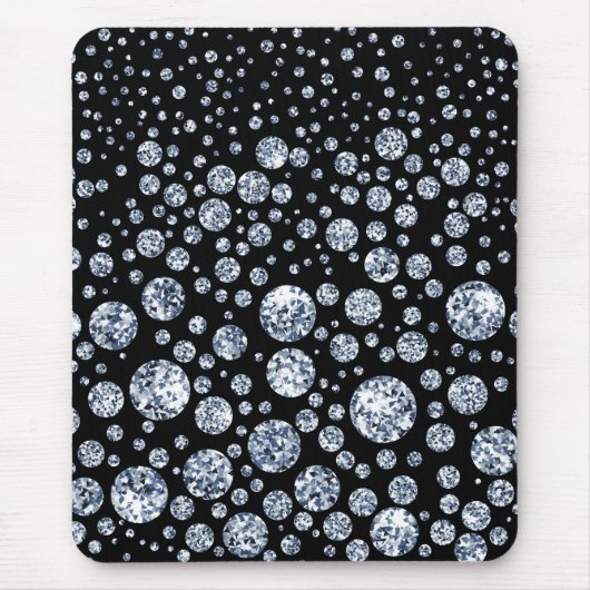 Silver Crystal Metallic Black Mousepad (Vorne)