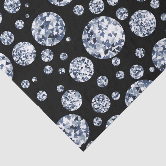 Silver Crystal Metallic Black Seidenpapier (Detail)