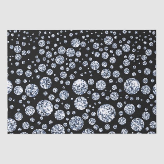 Silver Crystal Metallic Black Seidenpapier (Vorderseite)