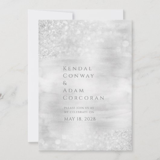 Silver Crystal Ridge Piazza della Riforma Einladung (Vorderseite)