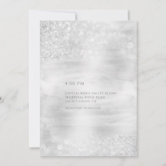 Silver Crystal Ridge Piazza della Riforma Einladung (Rückseite)