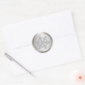 Silver Crystal Snowflake Umschlag Aufkleber (Umschlag)