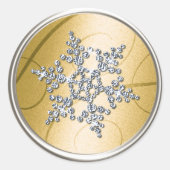 Silver Crystal Snowflake Umschlag Aufkleber (Vorderseite)