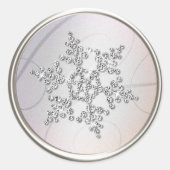 Silver Crystal Snowflake Umschlag Aufkleber (Vorderseite)