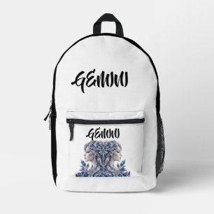 Silver Crystal Zwillinge Luxury Collection Bedruckter Rucksack