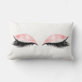 Silver Crystals Glitzer Pink Black Makeup Lashes Lendenkissen