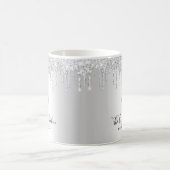 Silver Cupcake Bäckerei Konditorei Koch Glitzer Tr Kaffeetasse (Mittel)