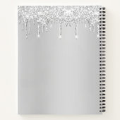 Silver Cupcake Glitzer Tropfen Bäckerei Koch Kondi Notizblock (Rückseite)