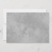 Silver Curls Elegantes graues und weißes Brautpart Einladung (Rückseite)