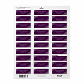 Silver Curls on Plum Purple Wedding Return Address (Vorne)