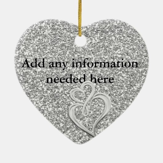 Silver CUSTOM 25. JAHRESGESCHENKE ORNAMENT (Hinten)