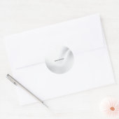 Silver custom add your text runder aufkleber (Umschlag)
