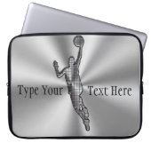 Silver Custom Laptop Sleeves 15, ADD Your TEXT (Vorderseite)