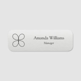 Silver Custom Logo Employee Namensschild