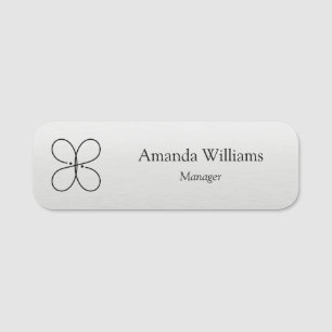 Silver Custom Logo Employee Namensschild