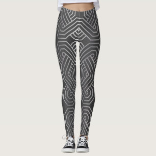 Silver Cutout Leggings