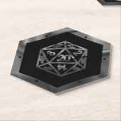Silver D20 Crit AF | PNP Tabletop Role Player Diät Untersetzer (angewinkelt)