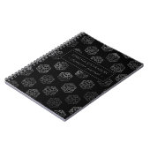 Silver D20 Muster | PNP Tabletop Würfel Notizblock (Linke Seite)