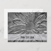 Silver Daisy Floral Customizable Postcard Postkarte (Vorne/Hinten)