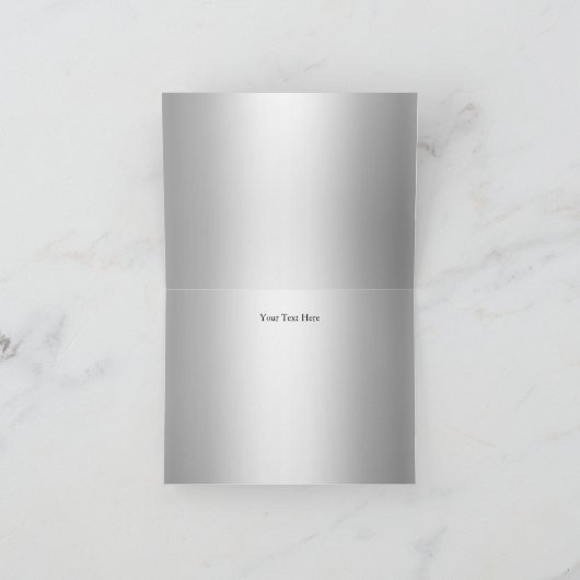 Silver Damask 25. Hochzeitstag Danke (Innenseite)