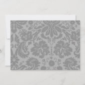 Silver Damask Bridal Dusche Einladungen (Rückseite)