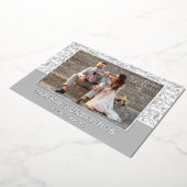 Silver Damask Folien Feiertagskarte (Gedreht)